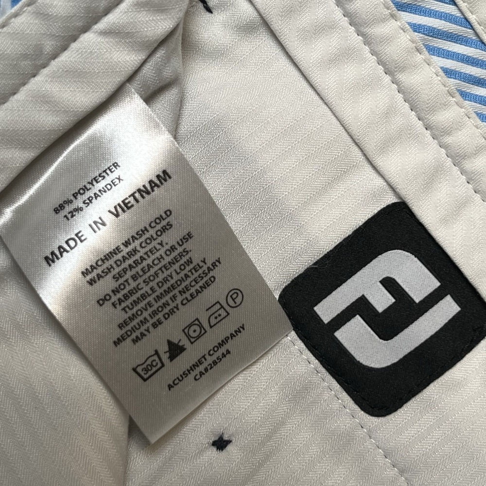 Footjoy Men's Navy Performance Pants Sz 36x30 Golf Pockets Stretch Flat Front - Picture 3 of 9